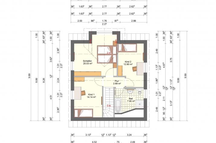  Klassik 11.29 Individuell planen & bauen - Einfamilienhaus - Dachgeschoss