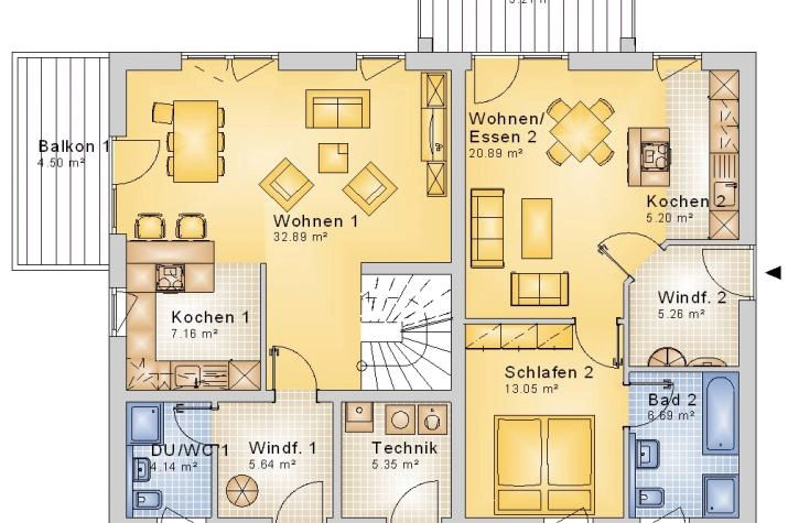 Grundriss bis 1.000.000 € mit 10 Zimmern, 215 m² Wohnfläche