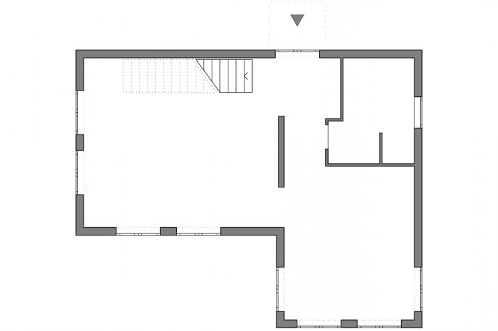 5 x 5 kompakt Haus 03-01 - Grundriß EG schematisch