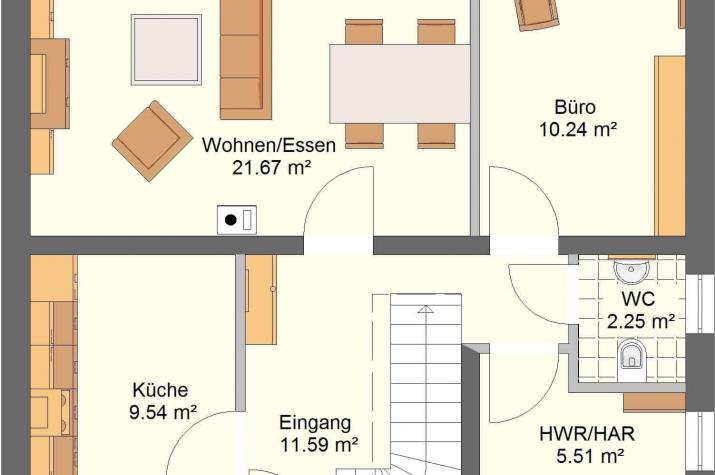 Aktionshaustyp Sonderedition Classico 120 SD90 - Skizze Erdgeschoss