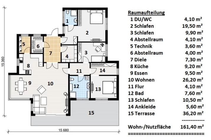 Grundriss Ausbauhaus 149 Kaufpreis 106.560.-- € inkl. 19% M wSt.