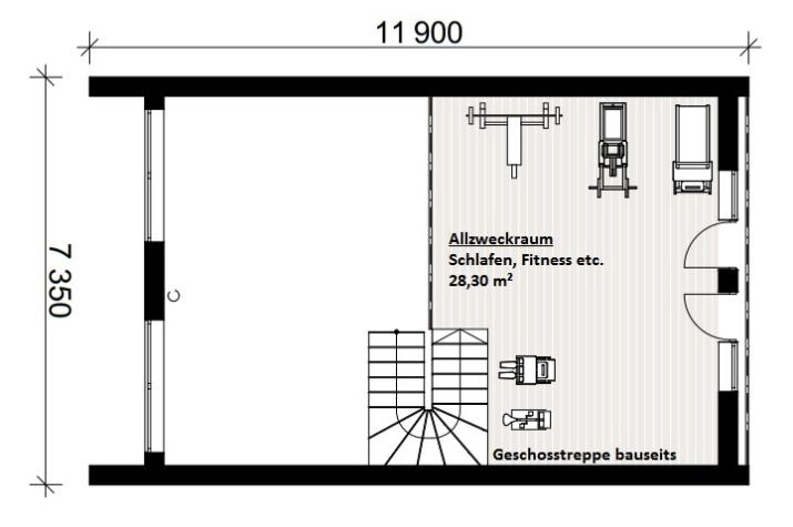 Grundriss Ausbauhaus 170 Kaufpreis 160.220.-- € inkl. 19% MwSt.