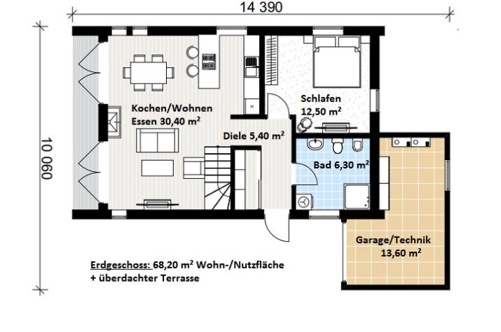 Grundriss Ausbauhaus 170 Kaufpreis 160.220.-- € inkl. 19% MwSt.