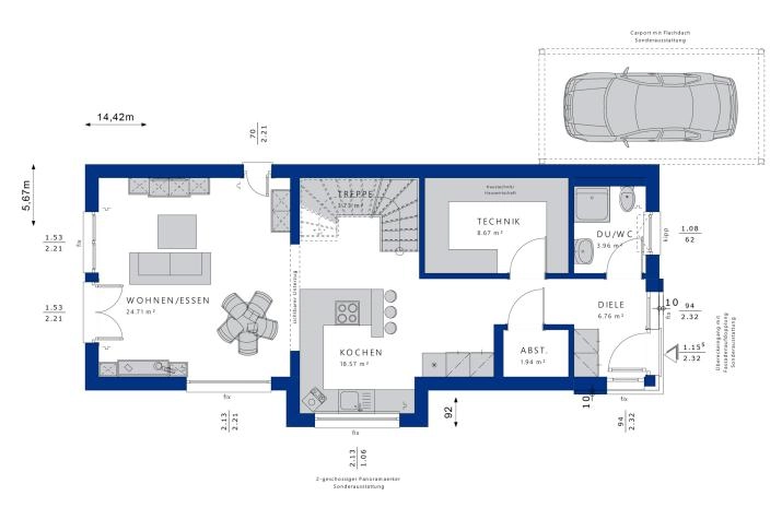Grundriss BALANCE 131 V3, Grundriss Erdgeschoss