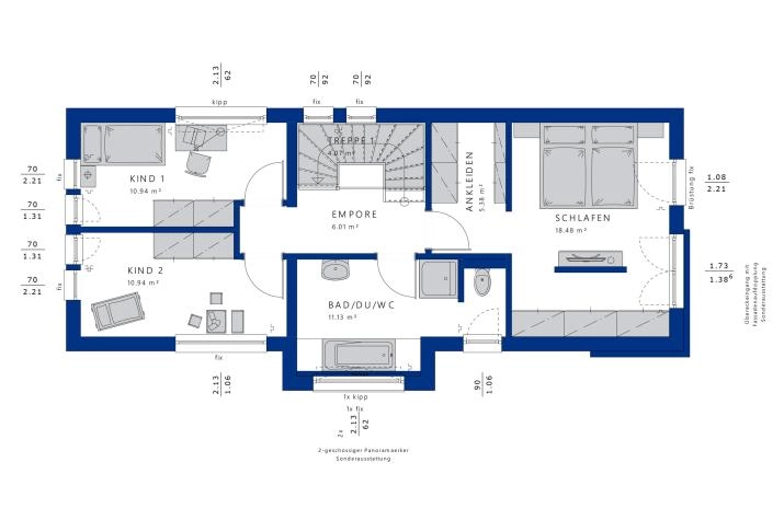 Grundriss BALANCE 131 V3, Grundriss Obergeschoss