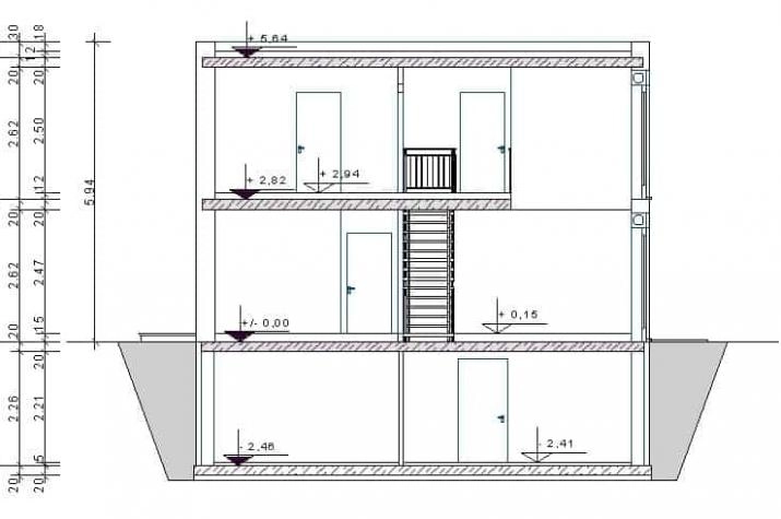 Grundriss Bauhaus-Stil 10.36