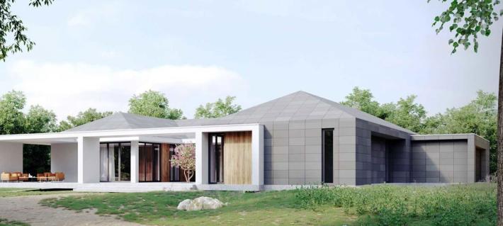 Bungalow 341  mit einem Atrium - Meisterwerk Unikathaus GmbH