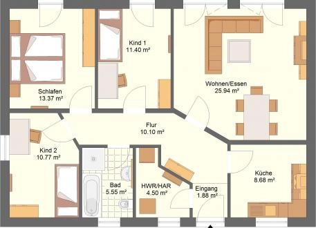 Bungalow  Bungalow 40.13 Individuell planen & bauen - Bungalow
