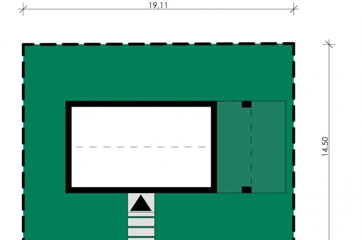 Grundriss Holzhaus mit 3 Zimmern