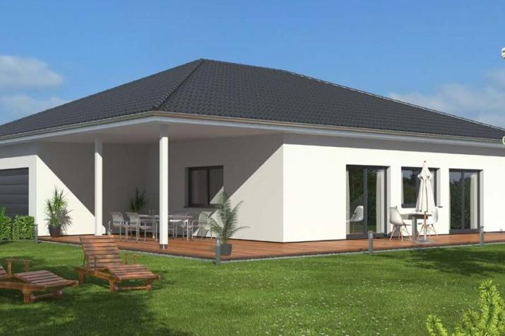 Bungalow 99 WD - Drevo Fertigbau - Ansicht Bungalow 99 WD - Drevo Fertigbau - Ansicht