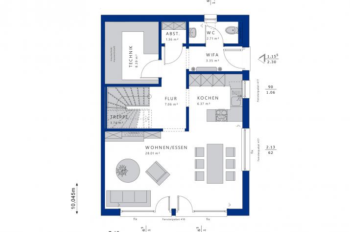 CELEBRATION 122 V6 L - Grundriss Erdgeschoss CELEBRATION 122 V6 L - Grundriss Erdgeschoss