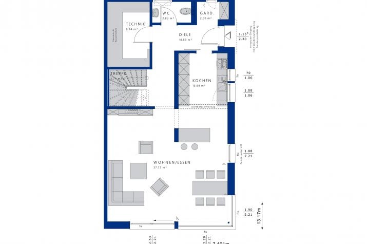 Grundriss CELEBRATION 139 V4 L, Grundriss Erdgeschoss