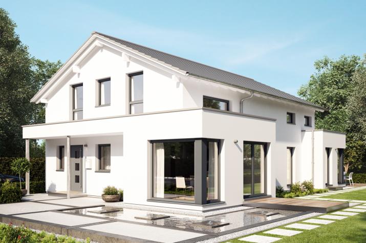 CELEBRATION 192 V3 - Clever konzipiertes Zweifamilienhaus mit zwei großen Übereck-Erkern