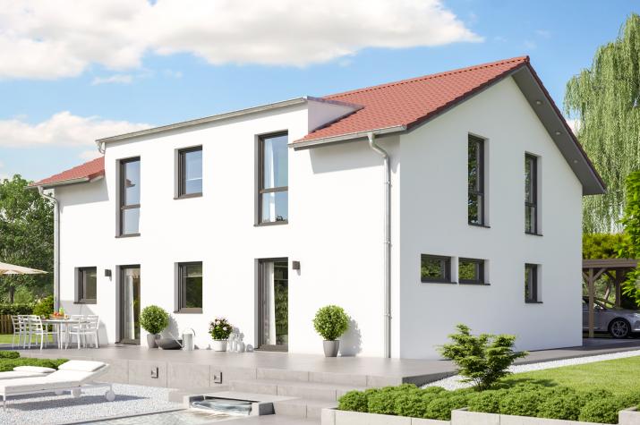 CELEBRATION 207 V5 - Modernes Mehrgenerationenhaus mit Pultdach-Zwerchgiebel XXL