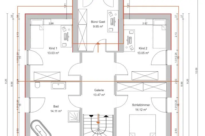 Grundriss CLASSIC 2, Dachgeschoss