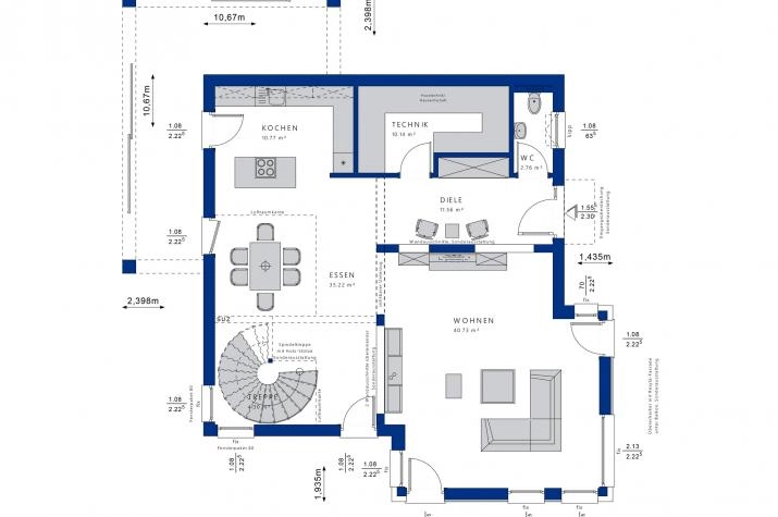 Grundriss CONCEPT-M 193 Potsdam, Grundriss Erdgeschoss