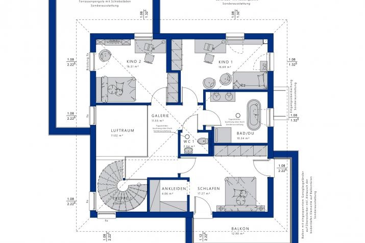 Grundriss CONCEPT-M 193 Potsdam, Grundriss Obergeschoss