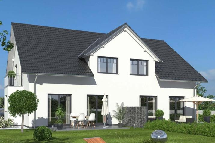 Doppelhaushälfte 135 SD - Drevo Fertigbau - Ansicht