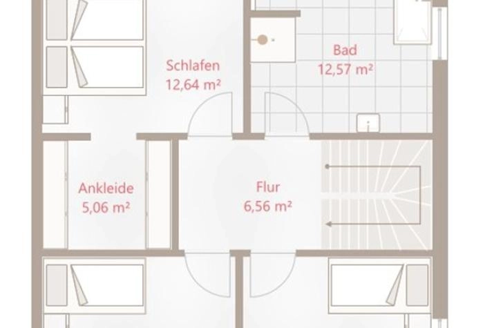 Doppelhaushälfte 196 PD - Drevo Fertigbau, Obergeschoss
