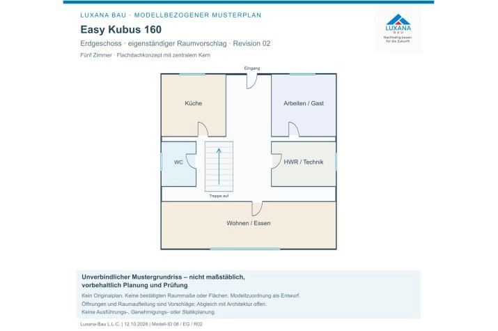 Grundriss Doppelhaus mit 5 Zimmern, 159 m² Wohnfläche