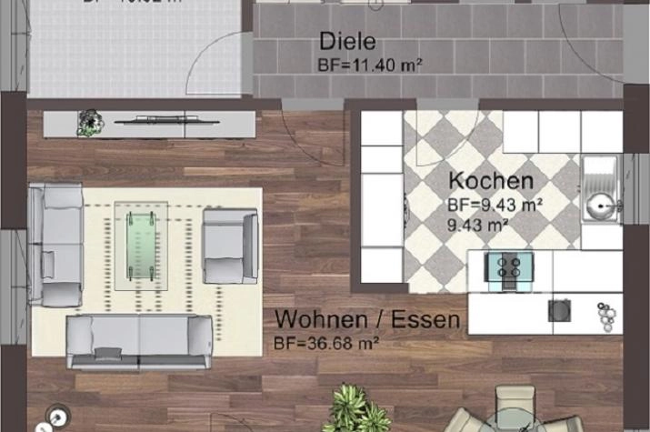 Grundriss EFH 141 - 35 - 125, Erdgeschoss