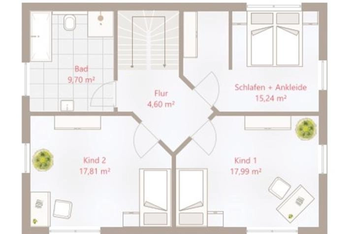 Einfamilienhaus 134 SD - Drevo Fertigbau, Dachgeschoss