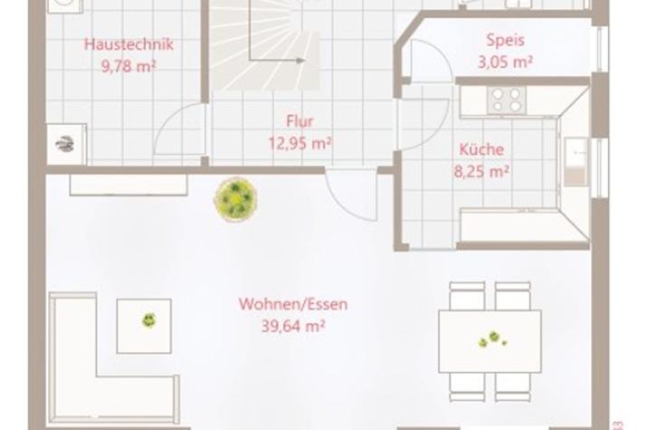 Einfamilienhaus 143 SD - Drevo Fertigbau - Erdgeschoss Einfamilienhaus 143 SD - Drevo Fertigbau - Erdgeschoss