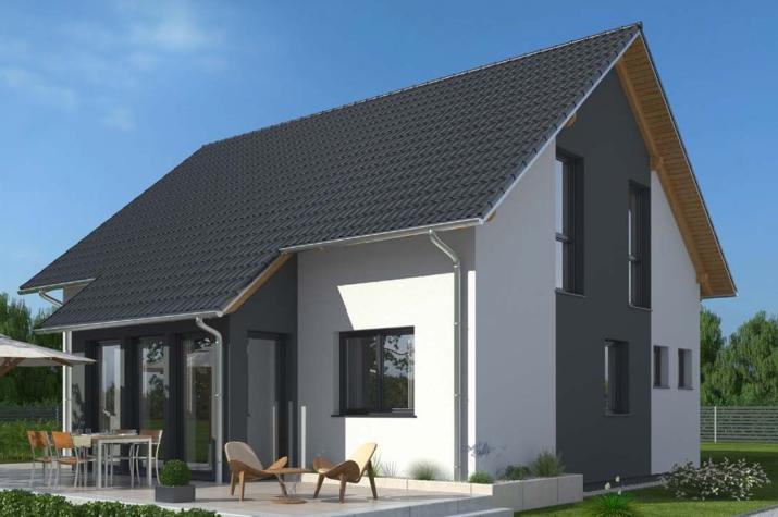 Einfamilienhaus 143 SD - Drevo Fertigbau - Ansicht Einfamilienhaus 143 SD - Drevo Fertigbau - Ansicht
