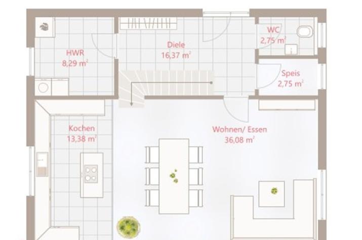 Einfamilienhaus 146 SD - Drevo Fertigbau - Erdgeschoss Einfamilienhaus 146 SD - Drevo Fertigbau - Erdgeschoss