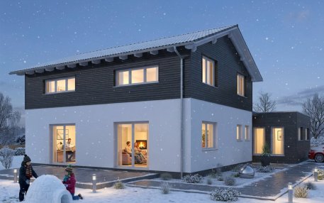 Einfamilienhaus 146 SD mit Büro - Drevo Fertigbau