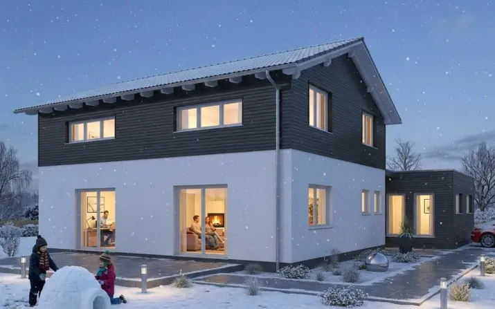 Einfamilienhaus 146 SD mit Büro - Drevo Fertigbau