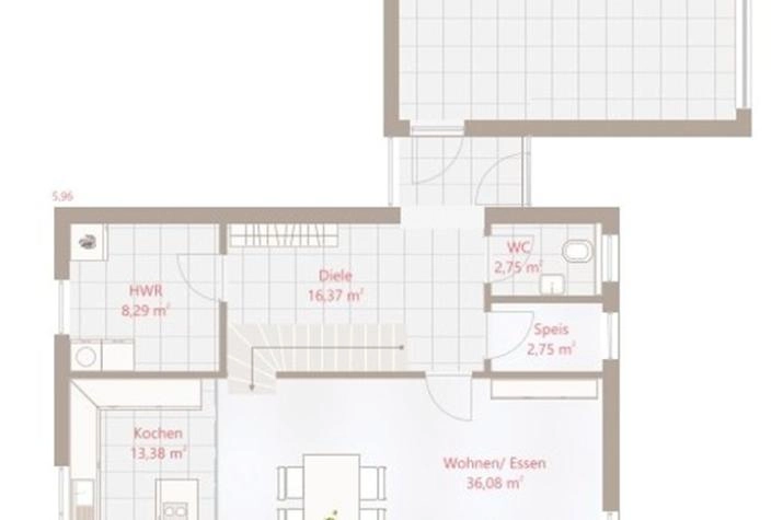 Grundriss Haus mit 4 Zimmern, 150 m² Wohnfläche
