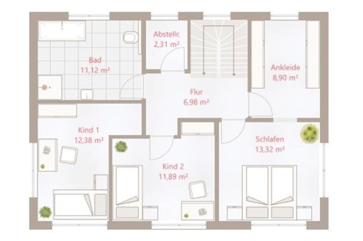 Einfamilienhaus 150 SD - Drevo Fertigbau, Dachgeschoss