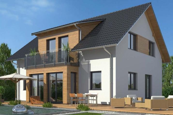 Einfamilienhaus 160 SD - Drevo Fertigbau - Ansicht Einfamilienhaus 160 SD - Drevo Fertigbau - Ansicht