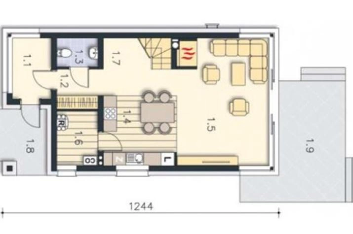 Reihenhaus Grundriss