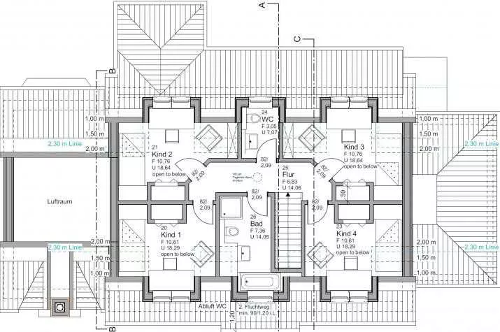 Grundriss GEORGE, GEORGE 2 Floor, 4 Kinderzimmer