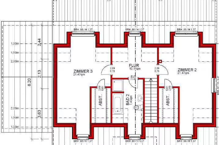 Grundriss GEORGE, GEORGE 2 Floor, 2 Kinderzimmer
