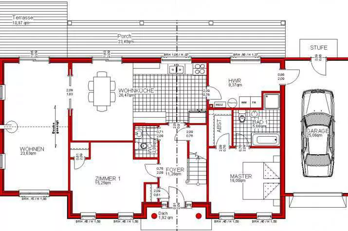 Grundriss GEORGE, GEORGE mit Garage