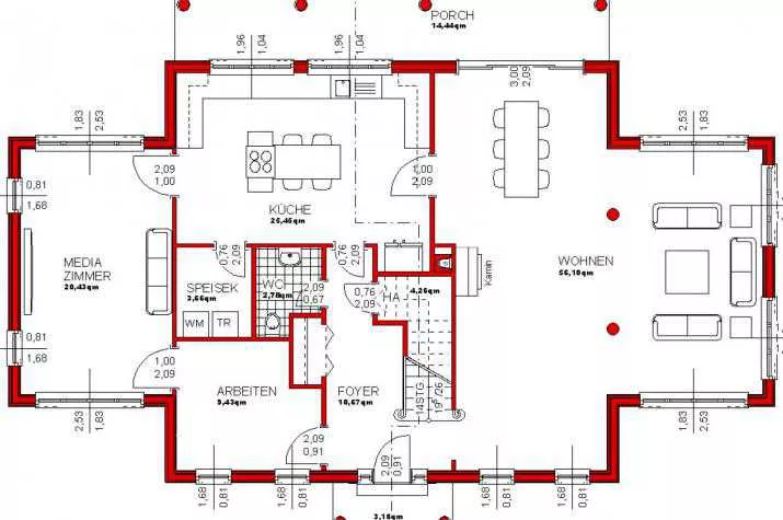 Grundriss bis 1.000.000 €, 231 m² Wohnfläche