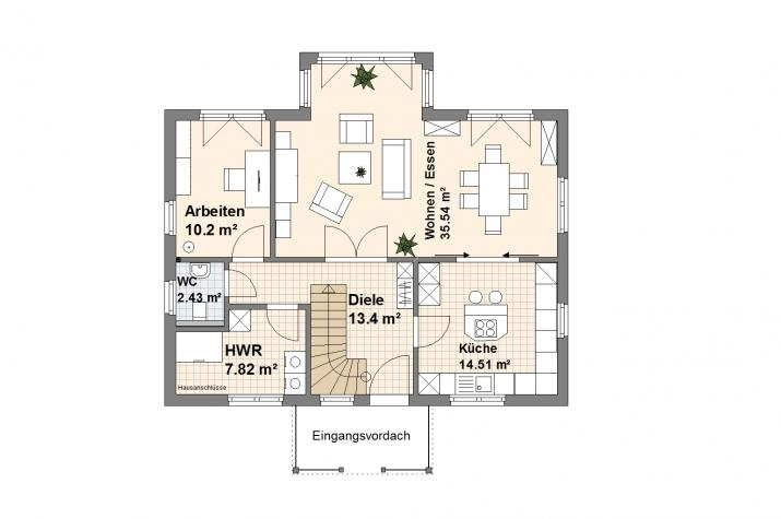 Grundriss Haus Wittmund, Wittmund Grundriss Erdgeschoss