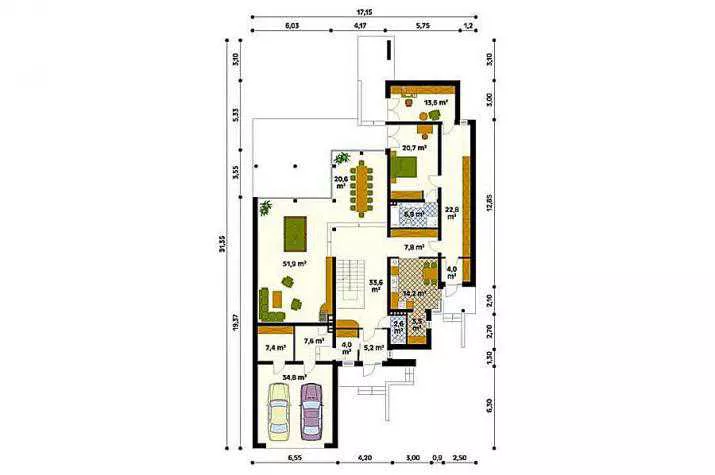 Grundriss Luxushaus, 350 m² Wohnfläche