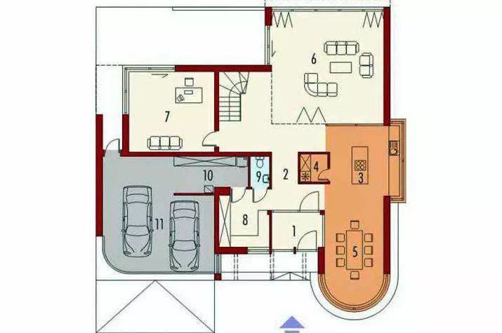 Grundriss Luxushaus, 340 m² Wohnfläche