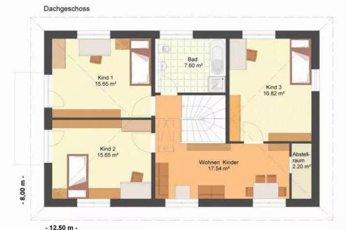 Grundriss Einfamilienhaus, 150 m² Wohnfläche