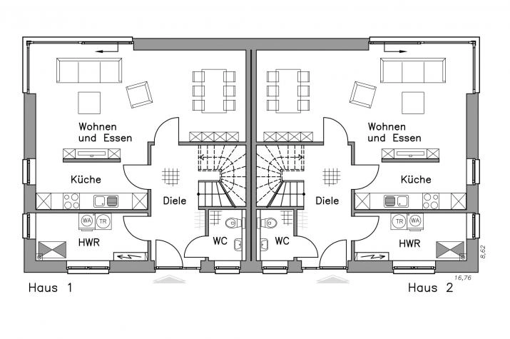 Massiv-Hausidee DH 110 T, EG-Grundriss DH 110 T