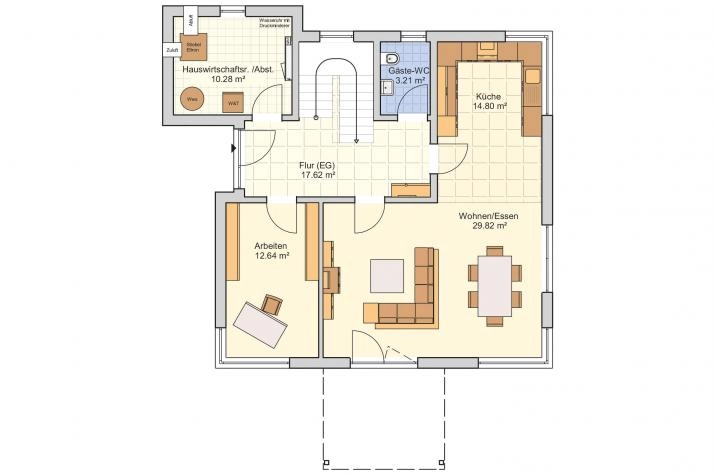 Grundriss Musterhaus Köln - Modernes Wohnen, Erdgeschoss