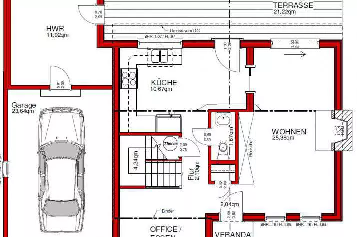 Grundriss Fachwerkhaus, 127 m² Wohnfläche