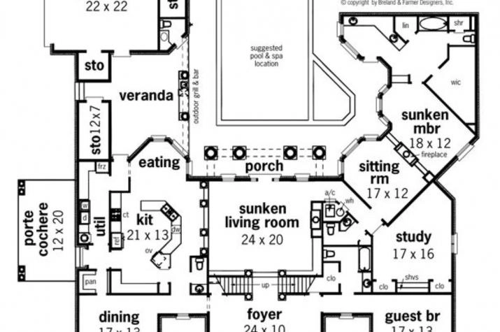 Grundriss Amerikanisches Haus, 459 m² Wohnfläche