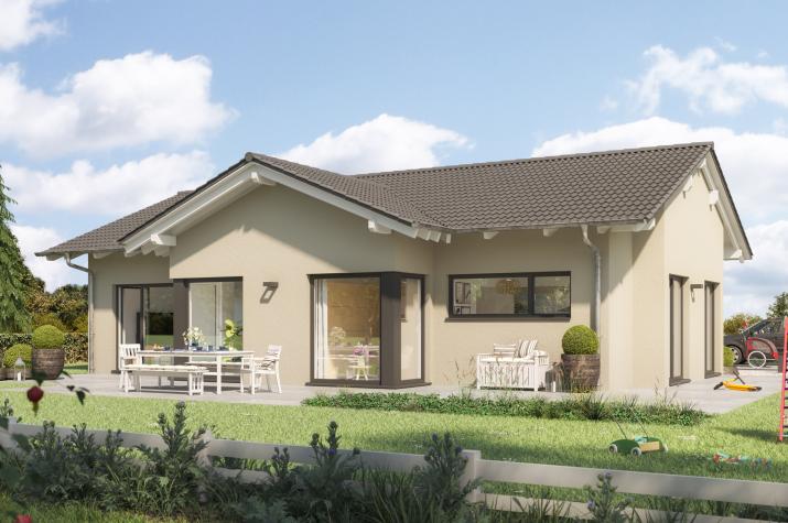 SOLUTION 101 V2 - Heller, offener Bungalow mit Giebelerker und Querhaus SOLUTION 101 V2 - Heller, offener Bungalow mit Giebelerker und Querhaus