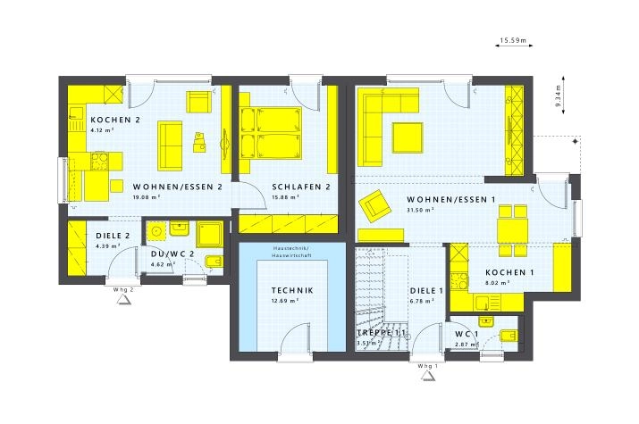 Grundriss bis 500.000 € mit 6 Zimmern, 182 m² Wohnfläche