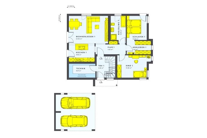 Grundriss über 500.000 € mit 6 Zimmern, 206 m² Wohnfläche